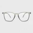 Women's Square Blue Light Filtering Glasses - A New Day Gray