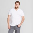 Men's Big & Tall Standard Fit Short Sleeve V-neck T-shirt - Goodfellow & Co White