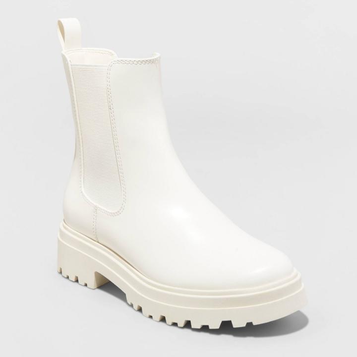Women's Belle Chelsea Boots - A New Day Off-white