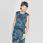 Boys' Tye Die Tank Top - Art Class Black M(8-10), Black Blue