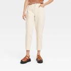 Women's High-rise Carrot Leg Denim Pants - A New Day Off-white