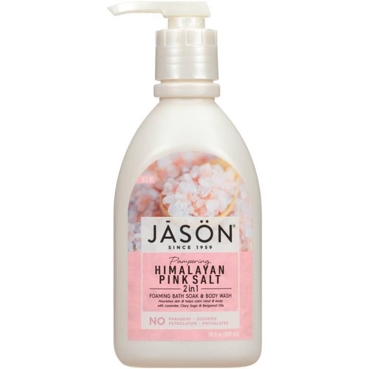 Jason 2-in-1 Foaming Bath Soak And Body Wash Himalayan Pink Salt