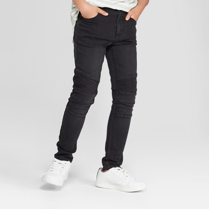 Boys' Cargo Woven Jeans - Art Class Black