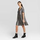 Women's Printed Short Sleeve Mini Dress - Knox Rose Black
