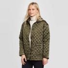 Women's Long Sleeve Quilted Satin Jacket - Who What Wear Green S, Women's,