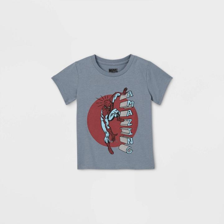 Marvel Toddler Boys' Amazing Spider-man Short Sleeve Graphic T-shirt - Blue