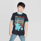 Boys' Toy Story Duke Caboom Ringer Short Sleeve T-shirt - Black/teal