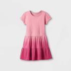 Girls' Short Sleeve Dip Dye Knit Dress - Cat & Jack