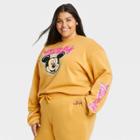 Women's Disney Mickey Mouse Plus Size Graphic Sweatshirt - Yellow