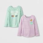 Toddler Girls' 2pk Long Sleeve T-shirt Set - Cat & Jack