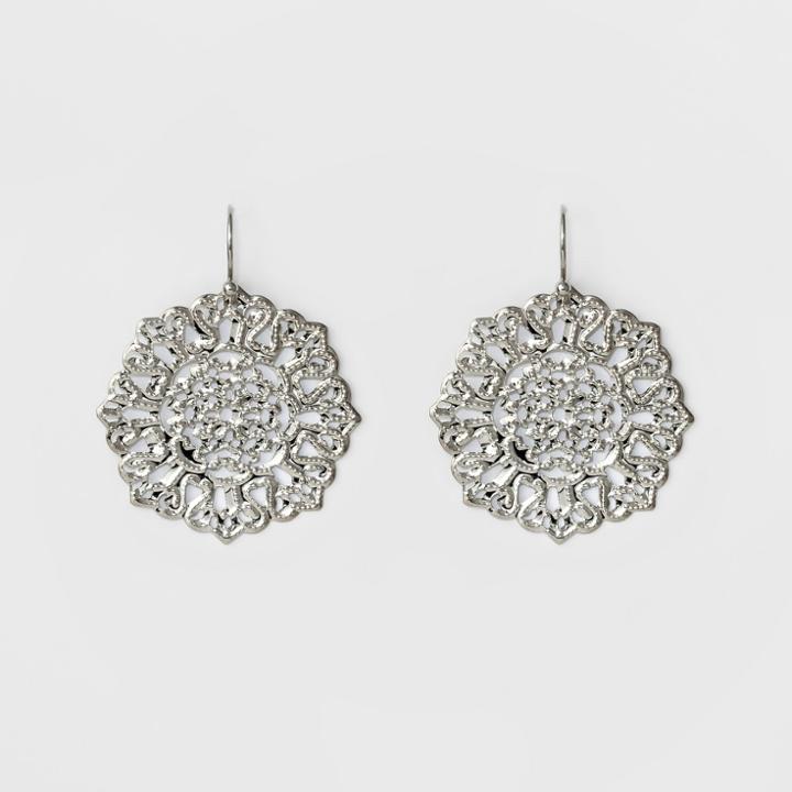Women's Filigree Flower Drop Earring - A New Day