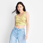 Women's Zebra Print Sweater Tank Top - Future Collective With Gabriella Karefa-johnson Tan/lemon Yellow Xxs