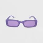 Women's Solid Plastic Rectangle Sunglasses - Wild Fable Berry Purple