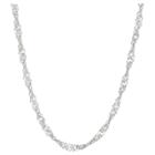 Tiara Sterling Silver 24 Disco Chain Necklace, Size: