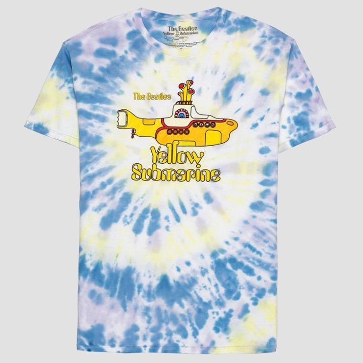 Women's The Beatles Yellow Submarine Boyfriend Fit Short Sleeve Graphic T-shirt - Xs, Women's, Blue