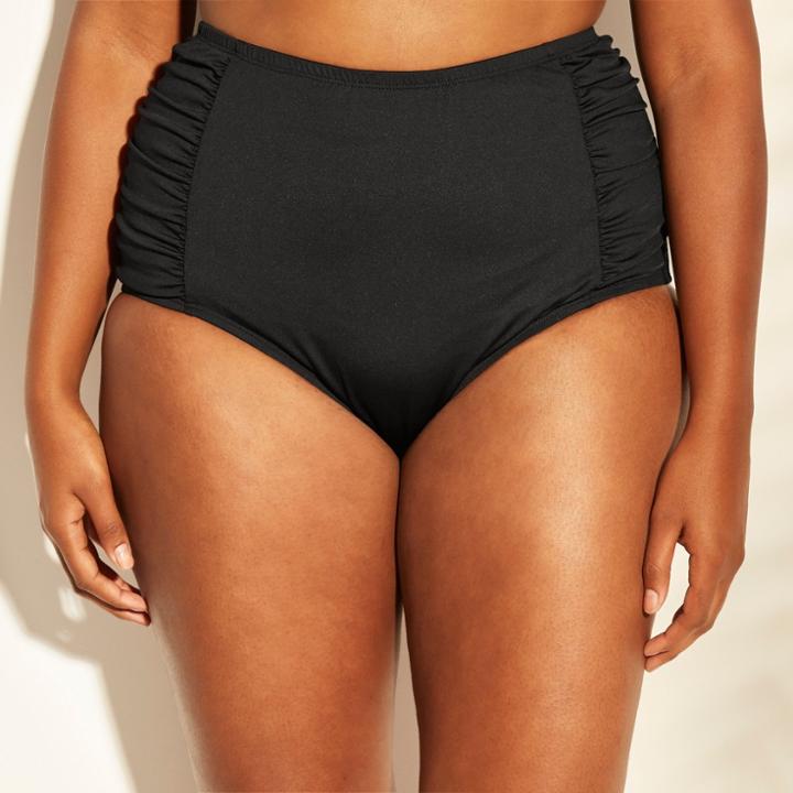 Clean Water Cleanwater Women's High Waist Bikini Bottom - Black 22w,