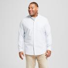Men's Big & Tall Striped Long Sleeve Whittier Button-down Shirt - Goodfellow & Co Athletic Blue