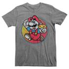 Nintendo Men's Super Mario T-shirt Charcoal Heather