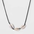 Cowrie Shell Choker Necklace - Wild Fable Black, Women's
