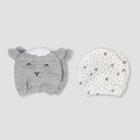 Baby Boys' 2pk Lamb Mittens - Just One You Made By Carter's Gray Newborn, Kids Unisex, Gray White