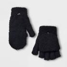 Kids' Flip-top Gloves - Cat & Jack Black