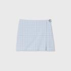 Women's Plus Size Plaid Belted Wrap Mini Skirt - Wild Fable Blue
