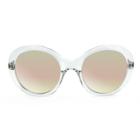 Women's Round Sunglasses With Blush Pink Mirrored Lens - Wild Fable Clear