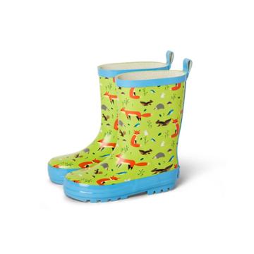 Kids' Forest Friends Garden Rain Boots Green M - Kid Made Modern, Kids Unisex