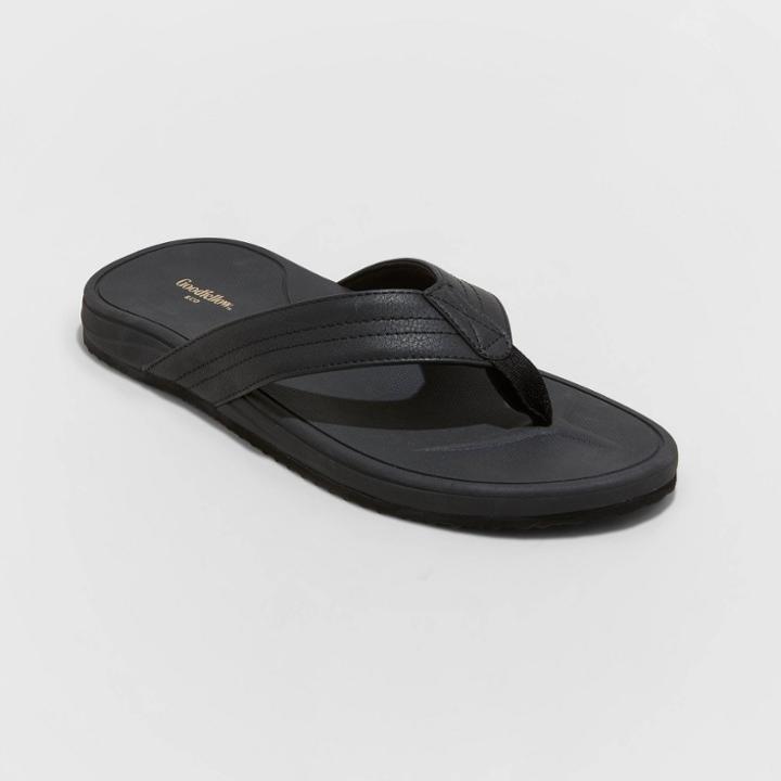 Men's Guy Flip Flop Sandals - Goodfellow & Co Black