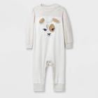 Baby Boys' Long Sleeve Critter Romper - Cat & Jack Beige Newborn, Boy's