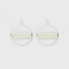 Silver Round Hoop Earrings - Universal Thread White/light