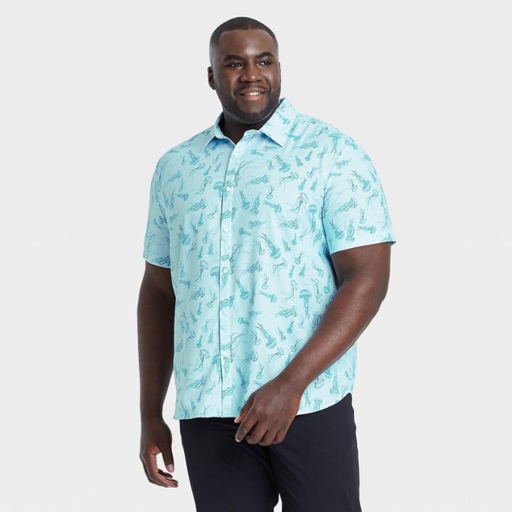 Men's Adventure Button-up T-shirt - All In Motion