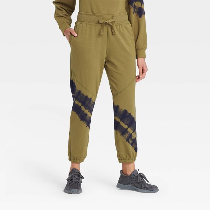 Women's Mid-rise Lightweight French Terry Joggers - Joylab Army Green
