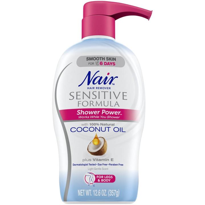 Nair Hair Remover Sensitive Formula Shower Power With Coconut Oil And Vitamin E