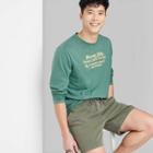 Men's Long Sleeve Graphic T-shirt - Original Use Green