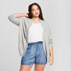 Women's Plus Size Curved Hem Cardigan - Universal Thread Heather Gray X