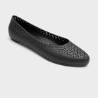 Women's Samantha Laser Cut Ballet Flats - Okabashi Black