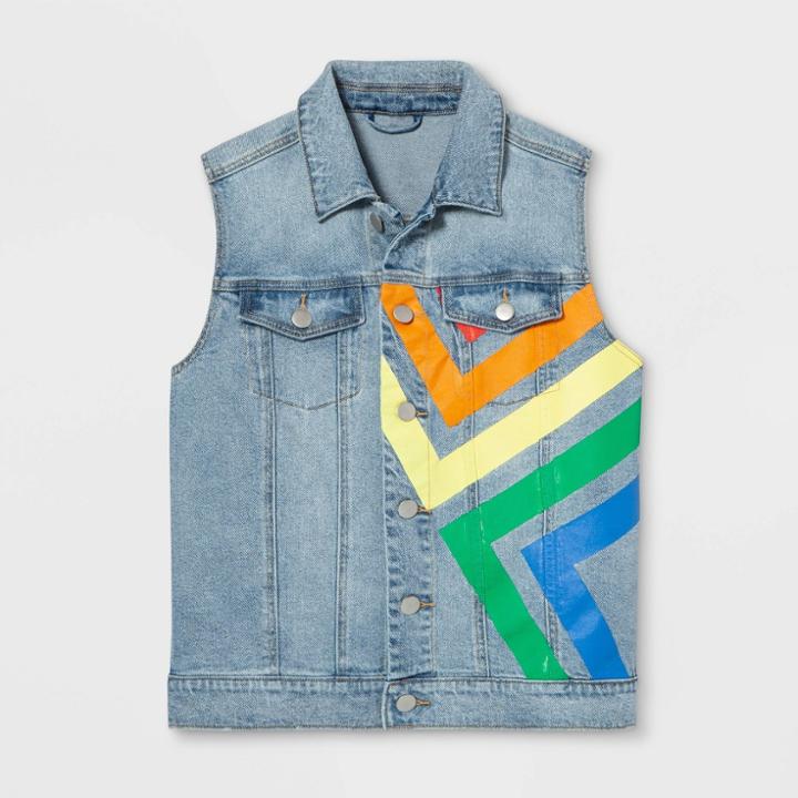 Target Pride Adult Gender Inclusive Denim Vest - Indigo M, Women's, Blue