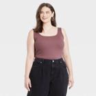 Women's Plus Size Square Neck Tank Top - A New Day