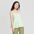 Women's Pleated Cami - A New Day Mint Xs, Women's, Green