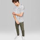 Men's Short Sleeve Button-down Shirt - Original Use White