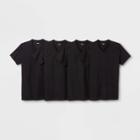 Men's 4pk V-neck T-shirt - Goodfellow & Co Black