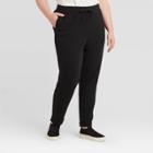 Women's Plus Size Leisure Jogger Pants - Ava & Viv Black X, Women's