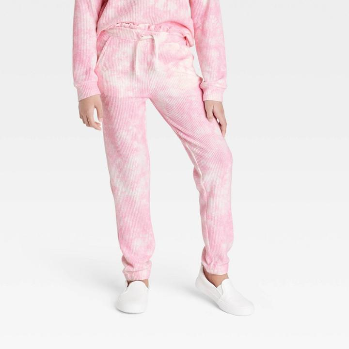 Girls' Waffle Jogger Pants - Cat & Jack Pink