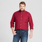 Men's Big & Tall Standard Fit Whittier Oxford Button-down Shirt - Goodfellow & Co Red