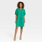 Women's Short Sleeve A-line Dress - Knox Rose Green