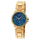 Women's Boum Cachet Watch With Custom Stone-inlaid Dial-gold/blue, Gold
