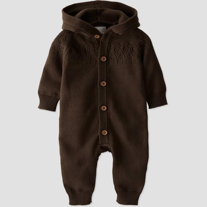Baby Organic Cotton Knit Sweater Jumpsuit - Little Planet By Carter's Brown