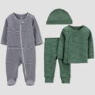 Carter's Just One You Baby Boys' 4pc Alligator Print Pajama Set - Green/blue