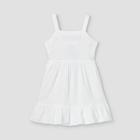 Girls' Tie-back Sleeveless Woven Dress - Cat & Jack White